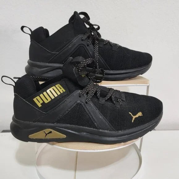 Puma Shoes - PUMA Enzo 2 Metal Women's Training Lightweight Sneakers in Black/Gold Size 8‎